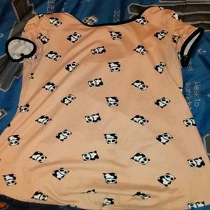 Peach panda shirt